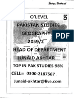 Pakistan Studies (Junaid Akhtar) Section 3 - GEOGRAPHY
