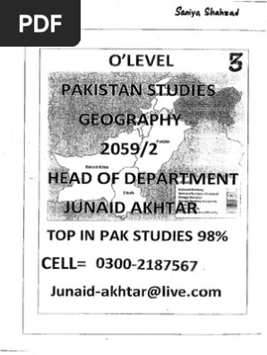 Get O'level History Of Pakistan Notes Pics