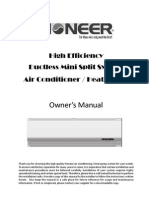 Pioneer Ductless Mini Split System Air Conditioner & Heat Pump - Owner's Manual - WYD_UIM_V0307