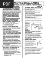 Download Carefree Omega Awning Owners Manual Installation Instructions by Stacy Oneill SN259169058 doc pdf
