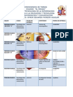 CRONOGRAMA DE TAREAS - Docx Colegio El Mesias PDF