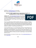 Sadowski Coalition Applauds Senate Appropriations Committee For Amending SB 586 To Not Hurt Affordable Housing