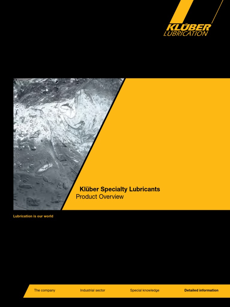 Kluber Specialty Lubricants PDF