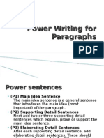 Power Writing For Paragraphs