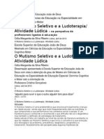 Ludoterapia para Mutismo Seletivo