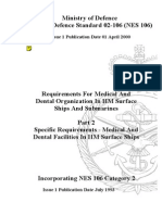 NES 106 Part 2 Requirements For Medical and Dental Organization in HM Surface Ships and Submarines