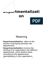 Departmentation