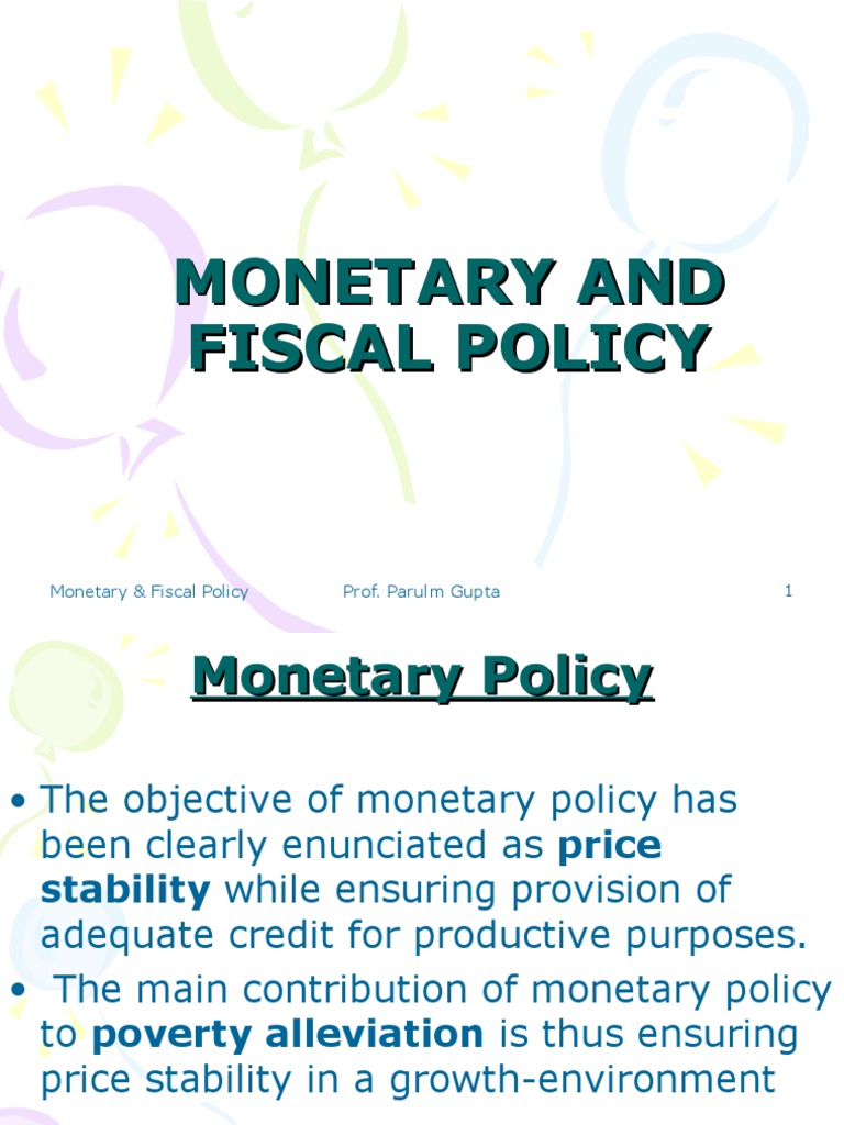 Understanding Monetary and Fiscal Policy | PDF | Reserve Bank Of India ...