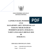 LHP BPK Manajemen Aset Kota Surabaya - TA - 2009 - 2010