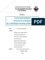 Plan de Mantenimiento Veterinaria-Informe