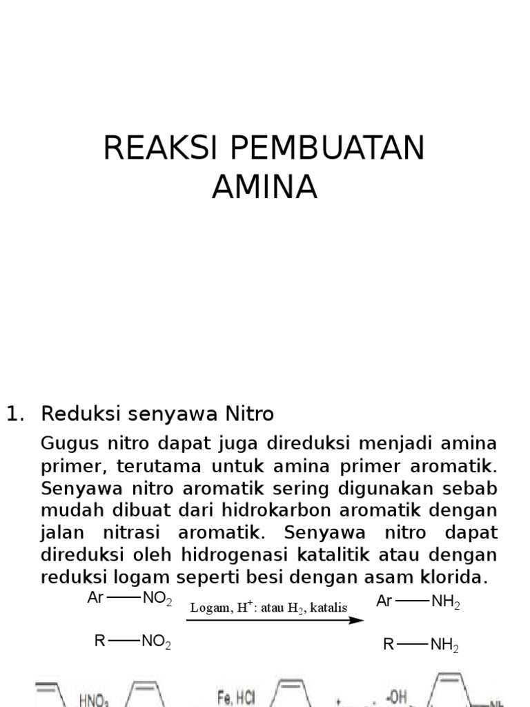 Reaksi Pembuatan Amina