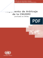 Reglamento Arbitraje de La Comisión de Naciones Unidas Para El Derecho Mercantil Internacional