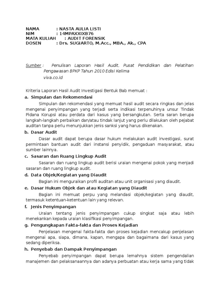 Tugas 3 Audit Forensik