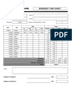 BiWeekly Time Sheet