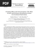 Framing E Vects and Risk Perception: The Evect of Prior Performance Presentation Format On Investment Fund Choice