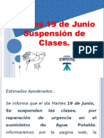 Suspension de Clases 19 Junioa