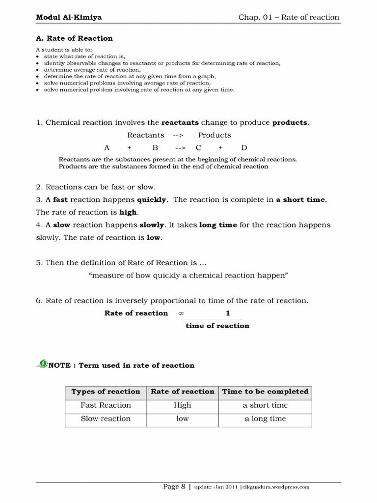 Chemistry Chapter 1 Form 5 | PDF | Chemical Reactions | Chemistry