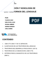 Clasificación y Nosología de Los Trastornos Del Lenguaje (1) Grupo 5