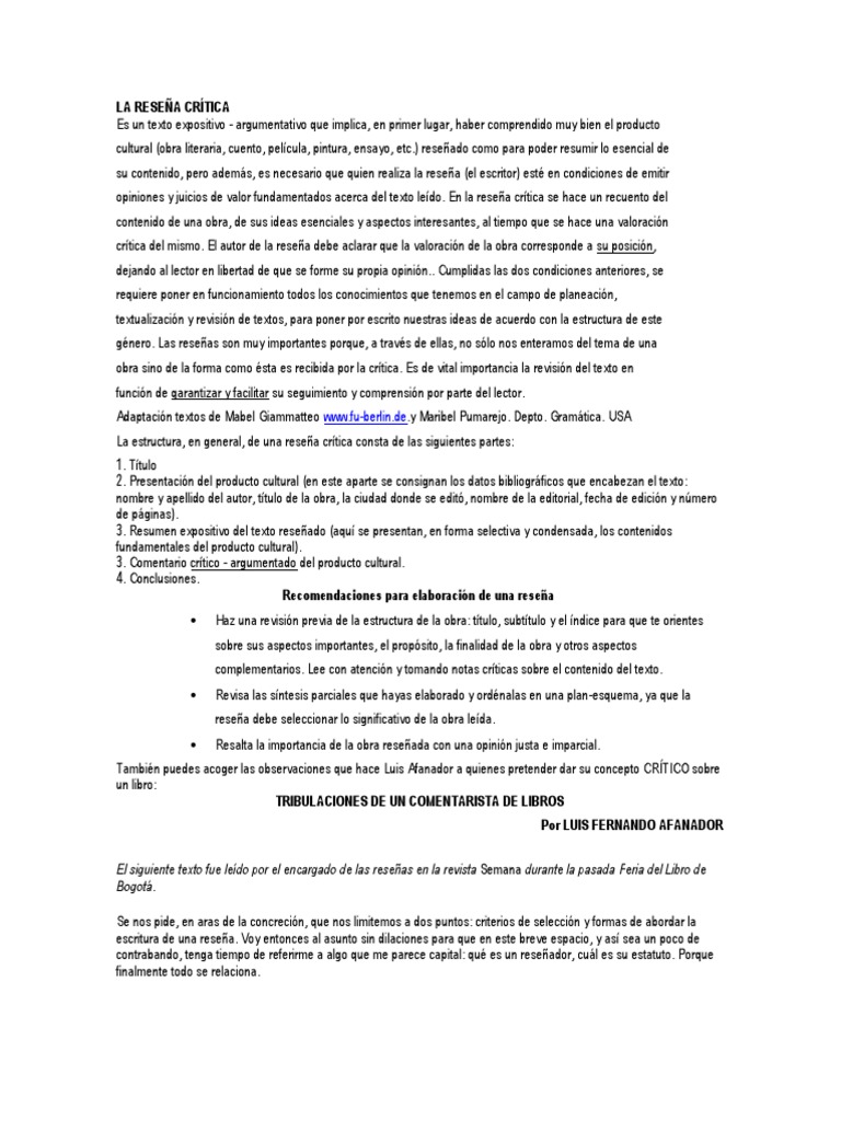 Como Hacer Una Critica Crítica literaria Lectura (proceso)