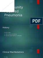 Community Acquired Pneumonia: Patient C.V