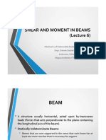 Shear and Moment in Beams