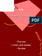 Listening Test Hints