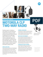 Motorola CLP Two-Way Radio Spec Sheet