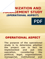 Organization and Management Study: (Operational Aspect)