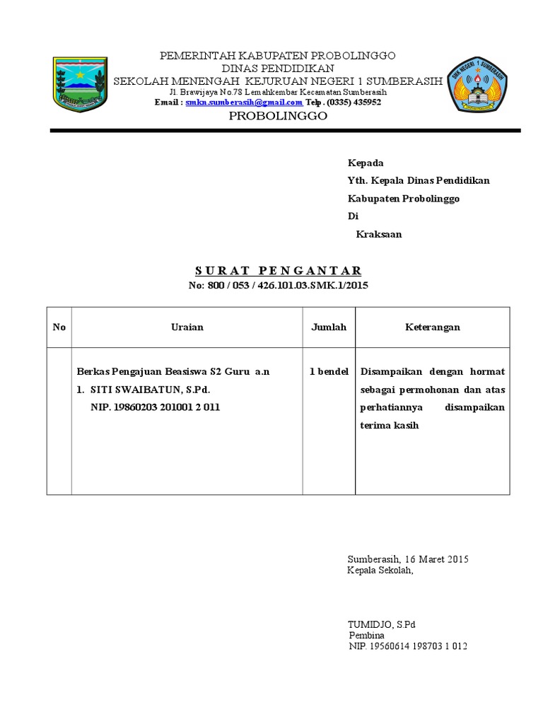 25+ Contoh Surat Permohonan Mutasi Kerja PNS dan Guru - Contoh Surat