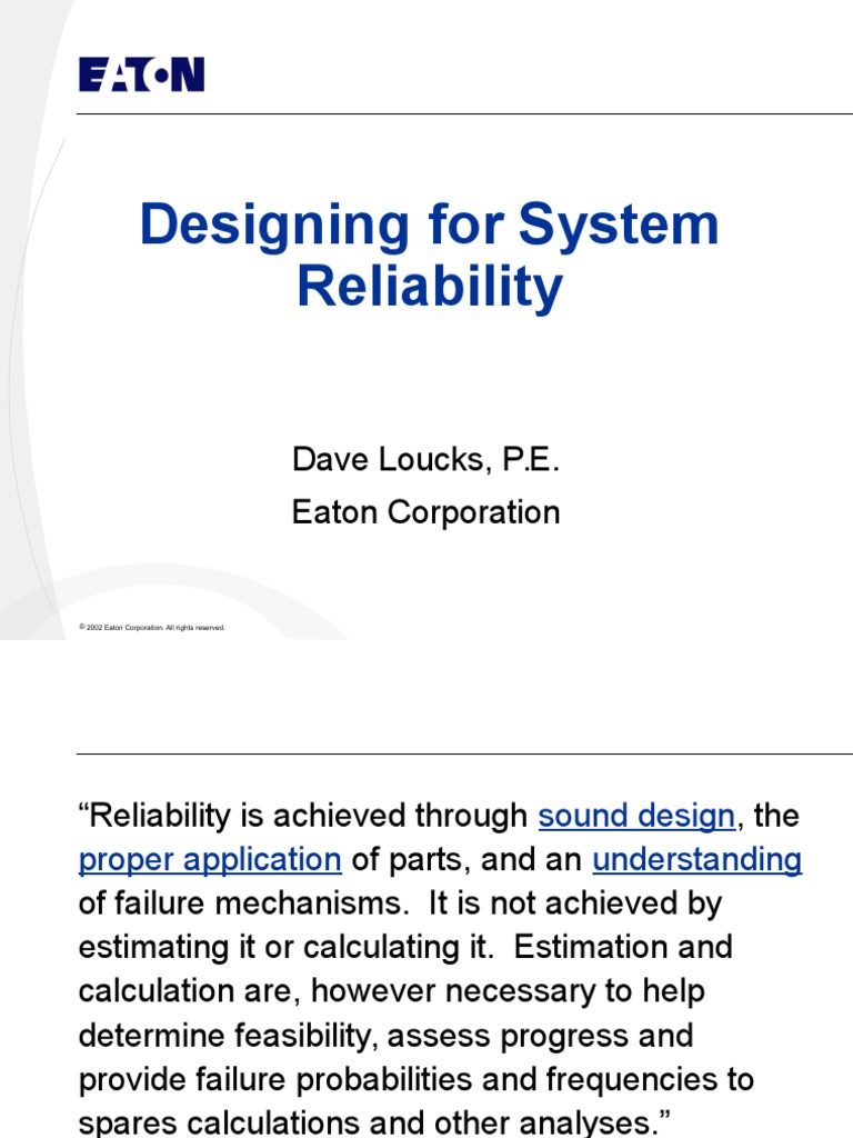 Reliability_Calculations.ppt | Reliability Engineering | Applied ...