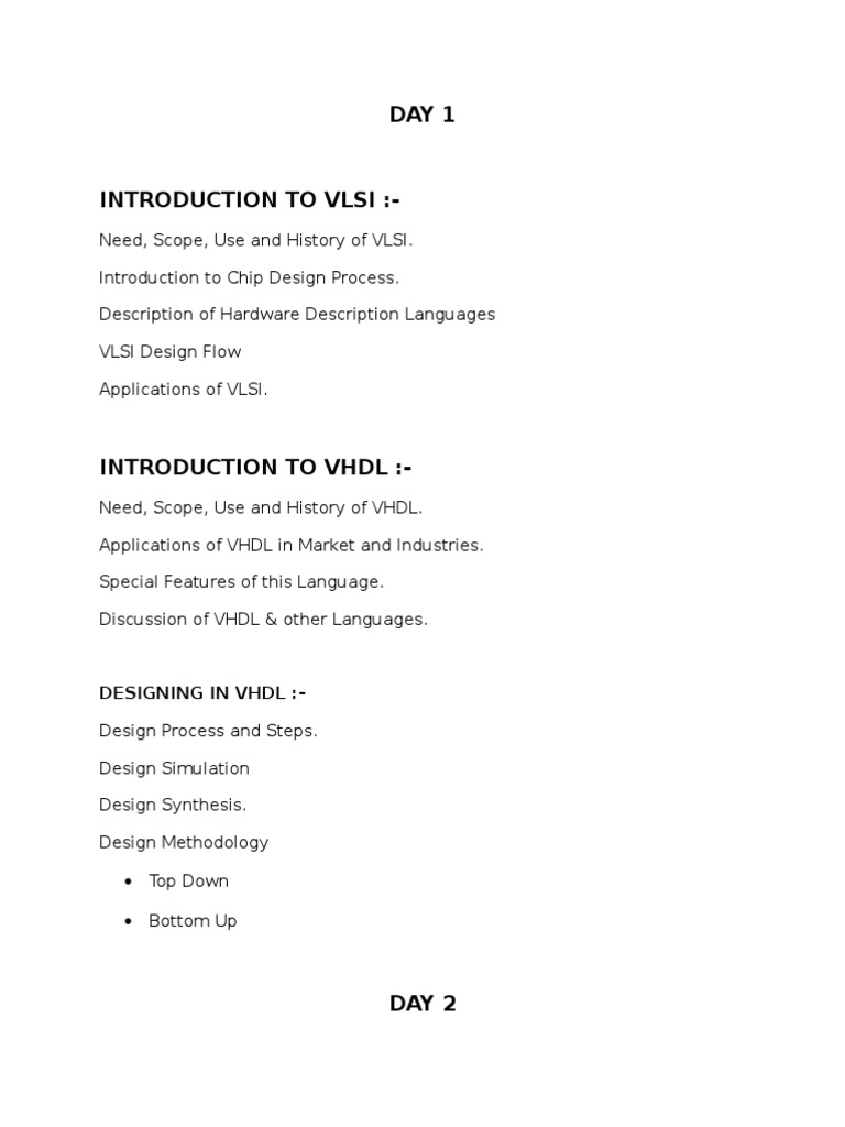 VLSI and VHDL Design Fundamentals | PDF | Art | Computers