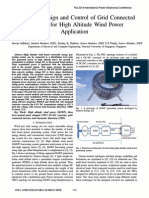 Modelling, Design and Control of Grid Connected Converter For High Altitude Wind Power Application