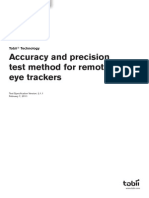 Tobii Test Specifications Accuracy and Precision Test Method