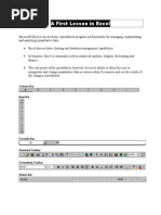 A First Lesson in Excel: Column Bar