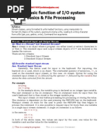 Chapter-7-Basic Function of IO System Basics & File Processing