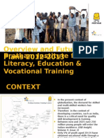 Pratham Institute Vocational Training Overview and Future Plans 2012-2013
