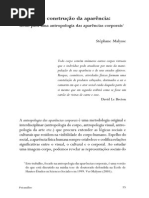 Sthephane Malysse -  Ego-arte e construção da aparência