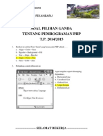 Soal Tentang PHP T.P. 2014/2015