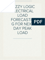 FUZZY LOGIC ELECTRICAL LOAD FORECASTING FOR NEXT DAY PEAK LOAD