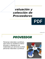 Evaluacion y Seleccion de Proveedores. Proceso de Compras