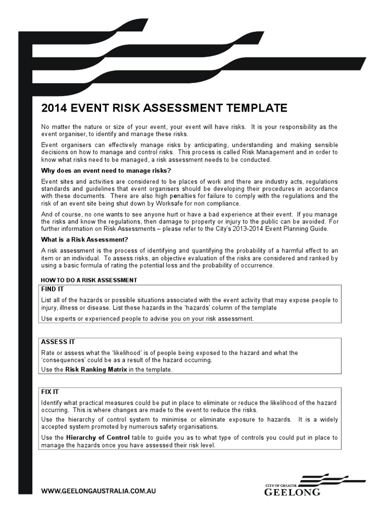 Risk Assessment Example and Template | PDF | Risk Assessment | Risk