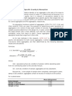 Specific Gravity & Absorption