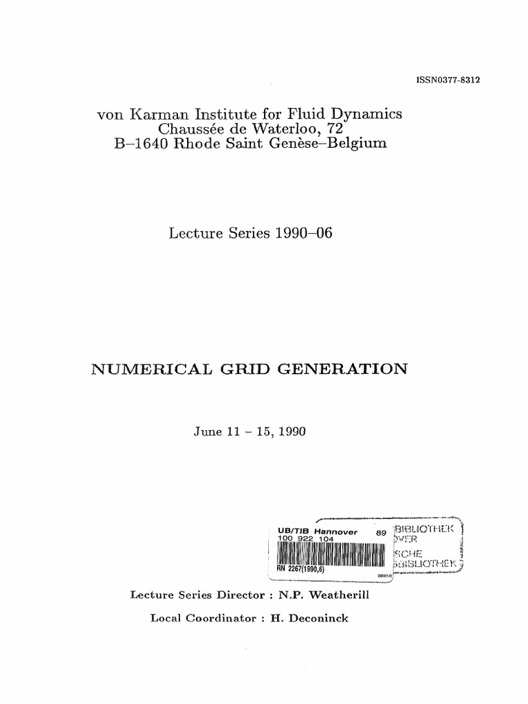 Numerical Grid Generation Lectures | PDF