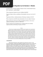 Transcriptional Regulation by The Numbers 1: Models