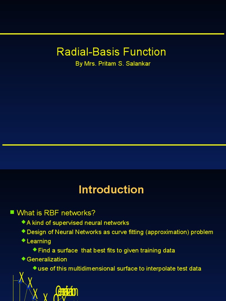 Overview of Radial Basis Function Networks | PDF | Space | Analysis