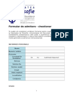 Filosofie Admitere 2014 Formular de Examen