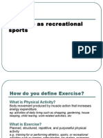 Chap 4 Exercise as Recreational Sports