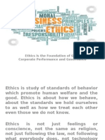 Ethics Is The Foundation of Good Corporate Performance and Governance