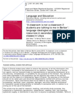 Language and Education: To Cite This Article: Adel Asker & Marilyn Martin-Jones (2013) A Classroom Is Not A Classroom