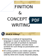 Definition and Concept of Writing